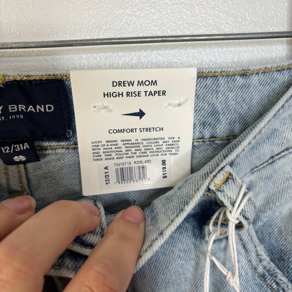 NWT Lucky Brand Jeans Womens 12/31 Ankle Drew Mom High Rise Taper‎ - Picture 10 of 11